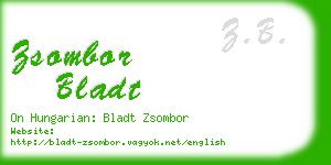 zsombor bladt business card